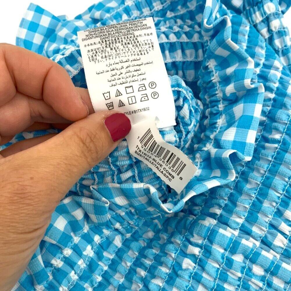 Bcbgeneration Gingham Smocked Pull On Mini Skirt … - image 7